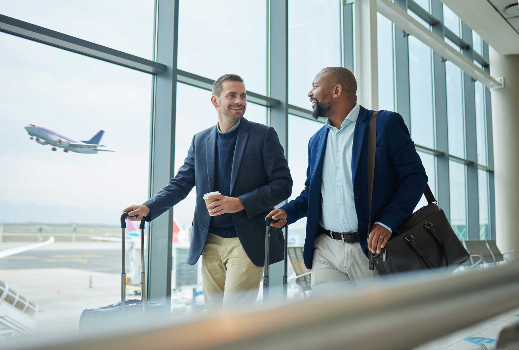 two business executives in a conversation
